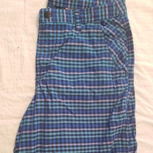 Blue checkered lululemon kahuna shorts
